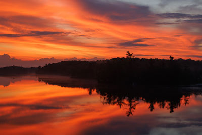 Scenic view of sunset sky during sunrise