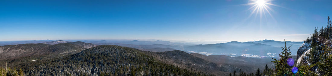 Panoramic view of mountains against sky