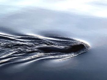 Scenic view of sea waves against sky