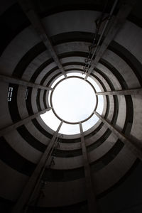 Low angle view of skylight in building