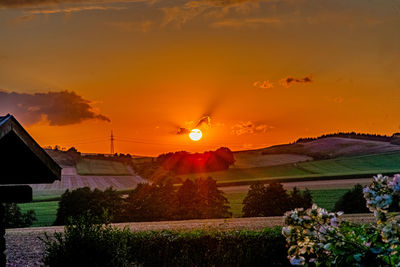 Scenic view of sky during sunset