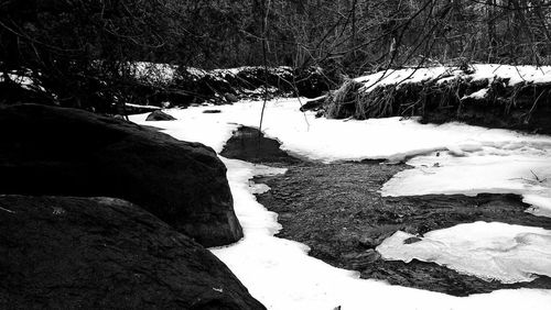 Snow covered rocks