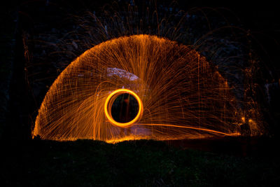 Wire wool at night