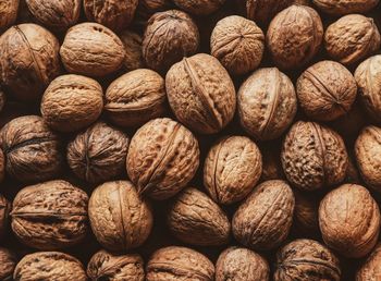 Full frame shot of walnuts 