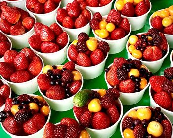 Full frame shot of strawberries