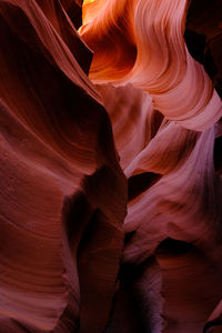 Low angle view of rock formations