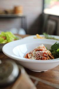 Close-up of food served in bowl