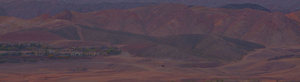 High angle view of arid landscape