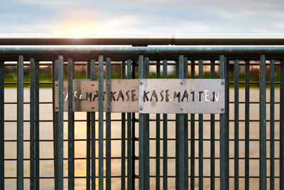 Close-up of text on wall