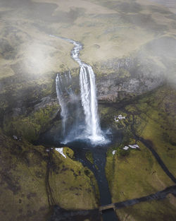 Aerial view of waterfall