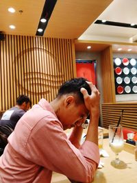 People sitting in restaurant