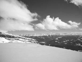 Snow covered mountain range