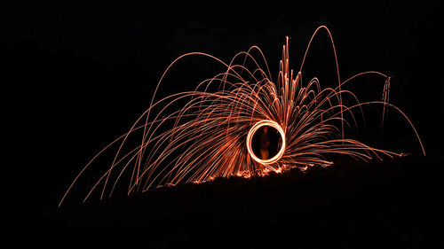 Light painting with steel wool 