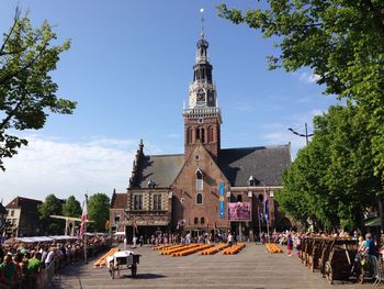 People walking in park