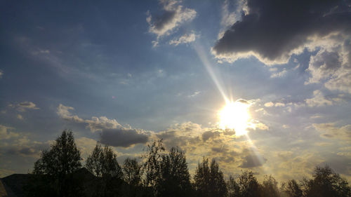 Low angle view of cloudy sky