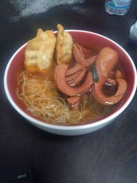 Close-up of soup in bowl