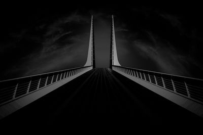 Low angle view of bridge against sky