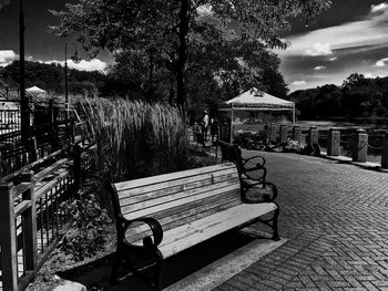 People sitting on bench