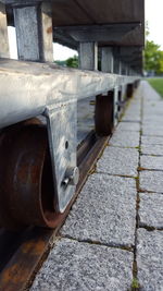 Close-up of railroad tracks