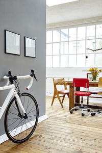 Bicycle on window