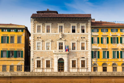 Low angle view of building against sky