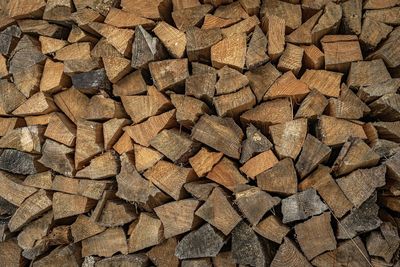 Full frame shot of firewood