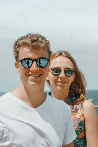 Portrait of smiling man wearing sunglasses