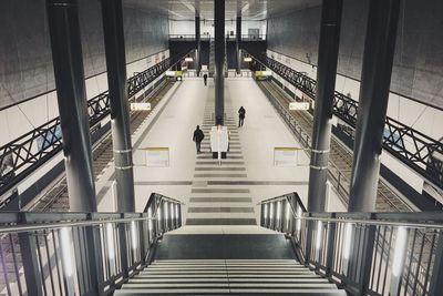 Empty staircase in city