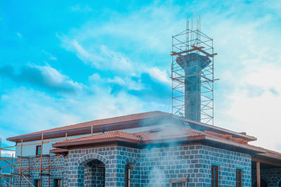 Low angle view of building against sky