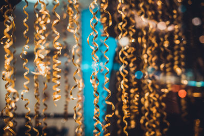 Full frame shot of decorations hanging at home during christmas