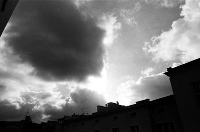 Low angle view of buildings against sky