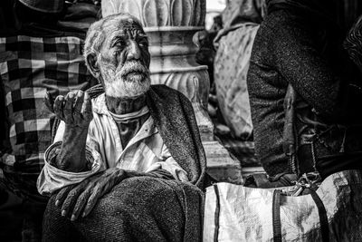 Portrait of people on sidewalk