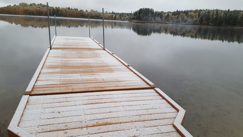 Pier over lake