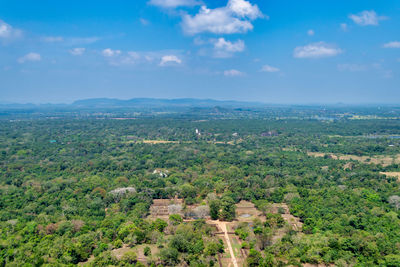 High angle view of landscape against sky