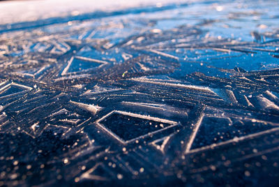 Aerial view of city during winter