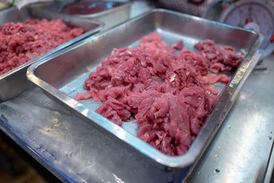 Close-up of food for sale in market