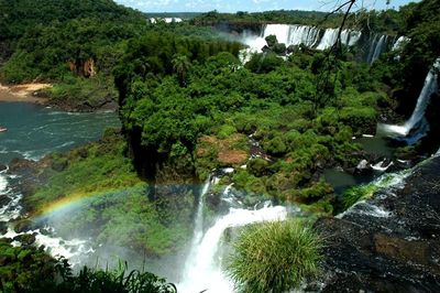 Scenic view of waterfall