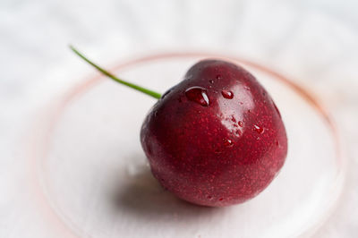 Close-up of strawberry on table