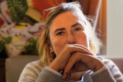 Young woman drinking coffee
