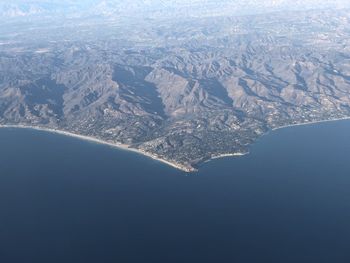 Aerial view of snowcapped mountain