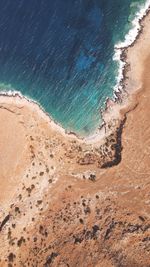 High angle view of beach