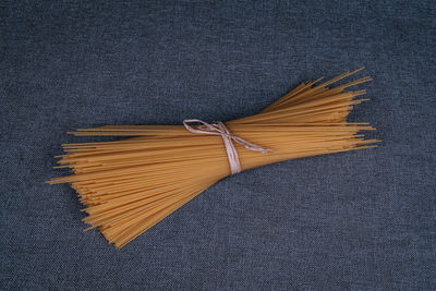 High angle view of bread on table