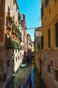 Canal amidst buildings in city