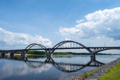 Bridge over river against sky