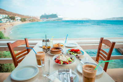 Place setting on table