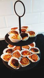 Close-up of cupcakes on table