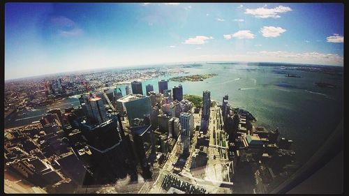 High angle view of cityscape