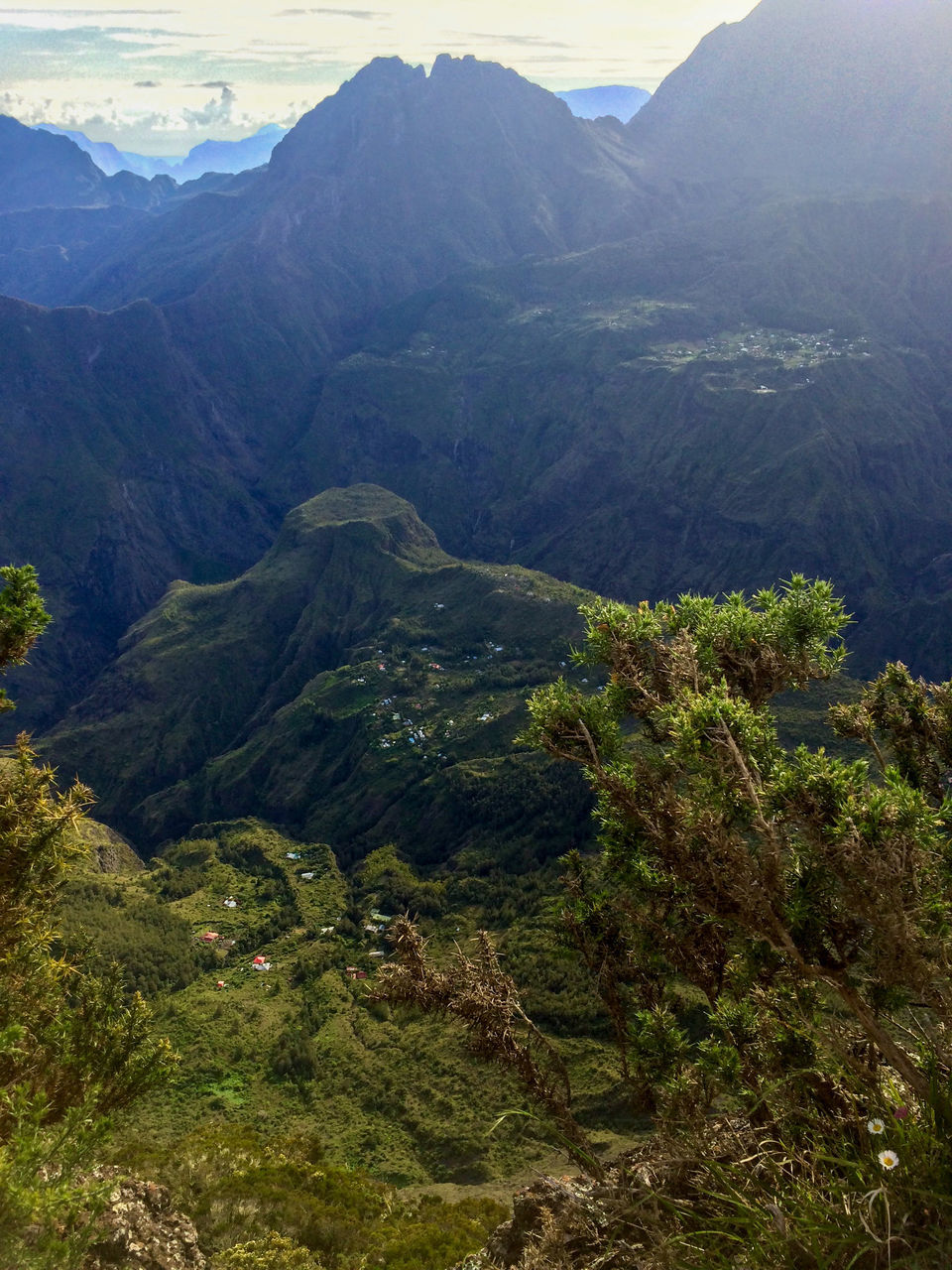 HIGH ANGLE VIEW OF MOUNTAIN RANGE