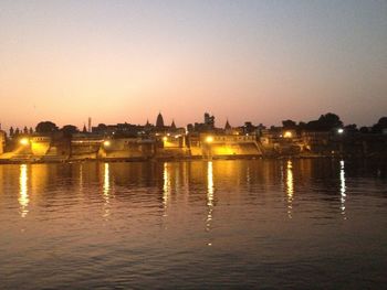 View of river at night