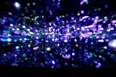 Defocused image of illuminated lights